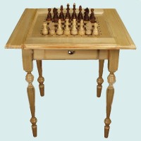 Шахматный стол гроссмейстерский ЛЮКС с фигурами (без ящичков)